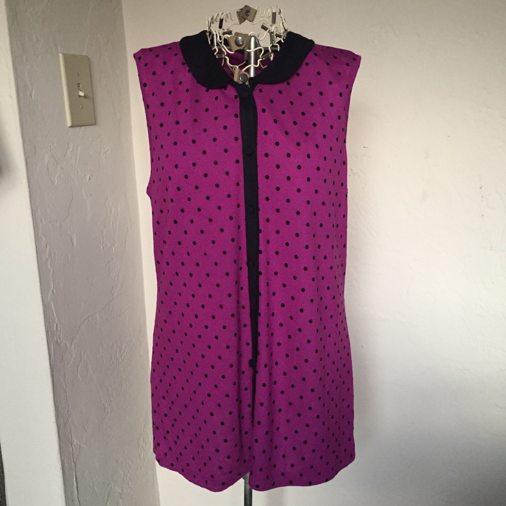 Peter Pan collar sleeveless tunic from JCP.